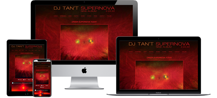 DJ Tant responsive website design