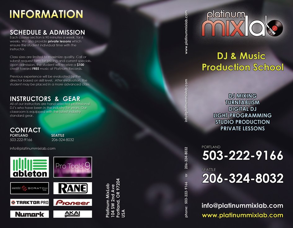 Platinum Mixlab, Brochure Design
