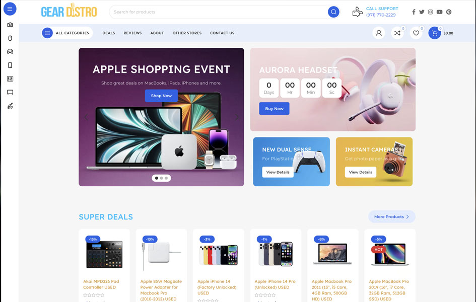 Gear Distro Opencart templates