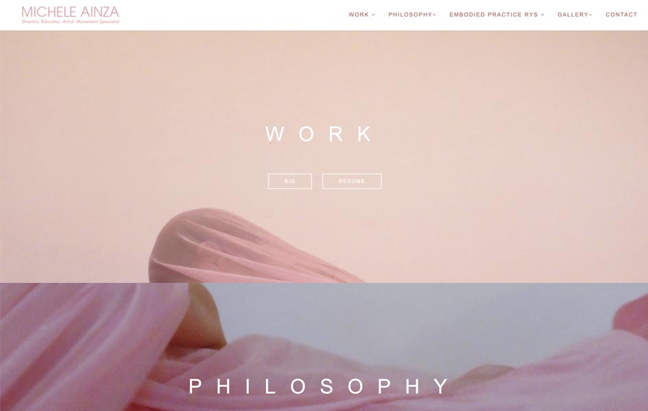 Michele Ainza website design